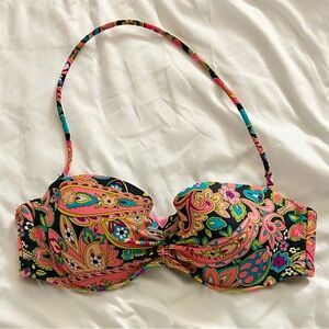 Victoria’s Secret Paisley Bandeau Bikini Top 34B